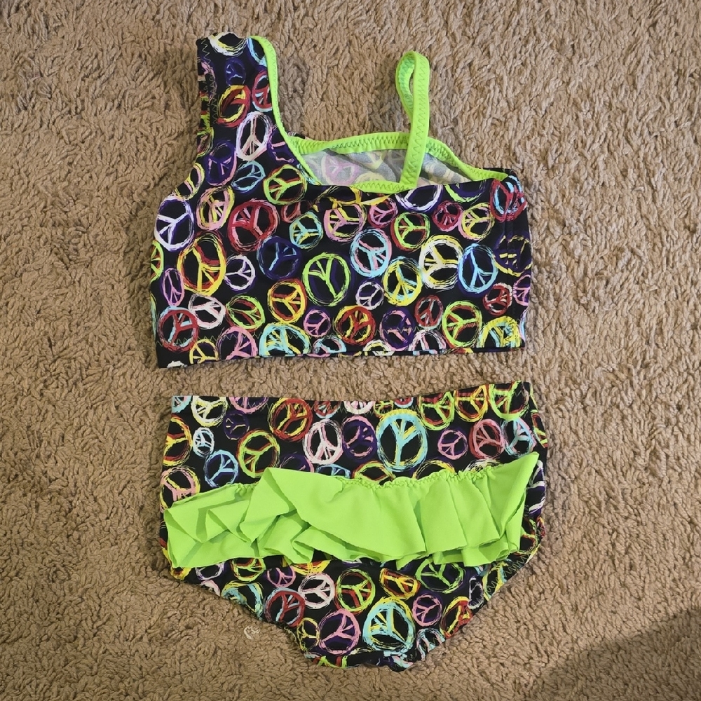 Colorful Peace Sign Dancewear Set